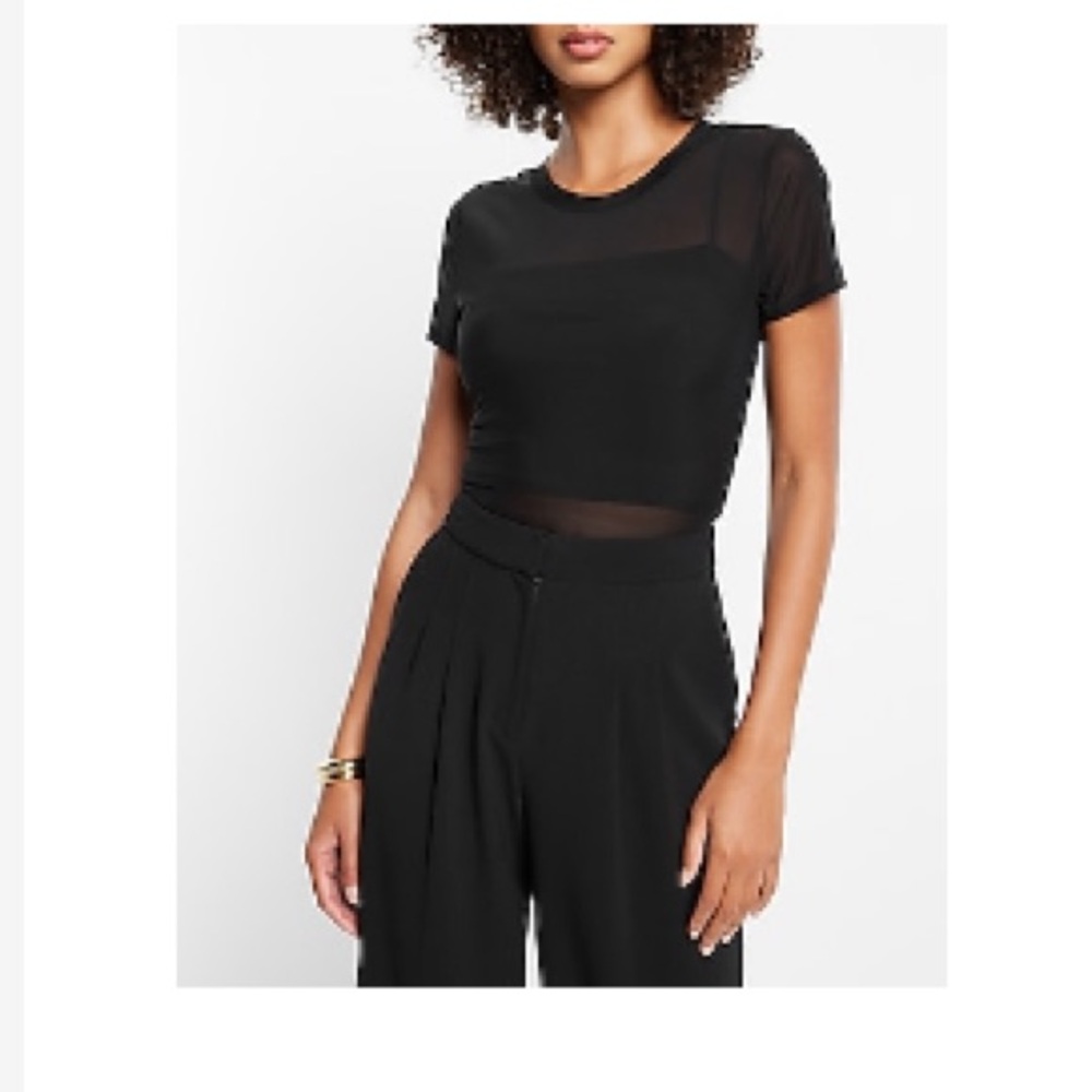 Express Mesh Sheer Top